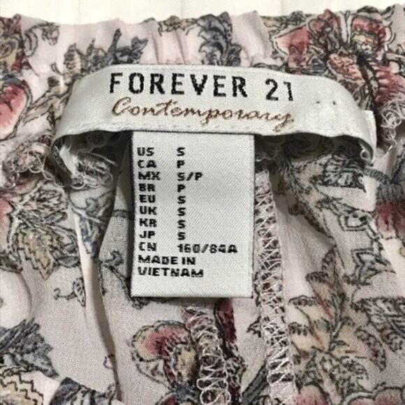 FOREVER 21 Contemporary Boho Floral Off Shoulder 3/4 Bell Sleeve Top Sz S EUC - Picture 4 of 7